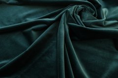 ткань бархат изумрудно-бирюзового цвета бархат хлопок однотонная зеленая Италия