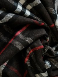 ткань пальтовая шерсть в крупную коричневую клетку