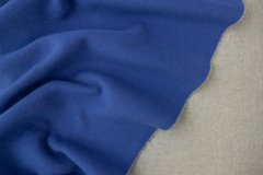 ткань двухслойная двухсторонняя шерсть василькового и серого цвета пальтовые шерсть однотонная синяя Италия