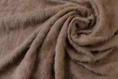 ткань пальтовый кашемир бежевый с ангорой и шерстью с ворсом Италия