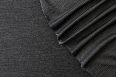 ткань трикотаж шерстяной темно-графитовый меланж (в 2х кусках: 2.2м и 0.4м) трикотаж шерсть однотонная серая Италия