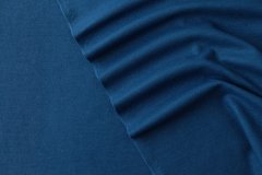 ткань васильковый трикотаж лоден трикотаж шерсть однотонная синяя Италия