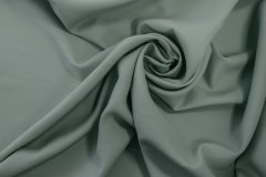 ткань креповая шерсть цвета шалфея креп шерсть однотонная зеленая Италия