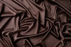 ткань атлас темная бронза атлас шелк однотонная коричневая Италия