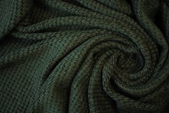 ткань шерстяное букле хвойного цвета пальтовые шерсть однотонная зеленая Италия