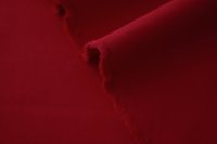 ткань двухслойный двусторонний креп из шерсти с шелком ярко-красный