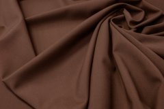ткань шерсть цвета сухой глины с эластаном полотняного плетения костюмно-плательная шерсть однотонная коричневая Италия