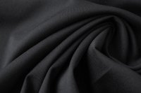 ткань шерстяной поплин с эластаном черного цвета