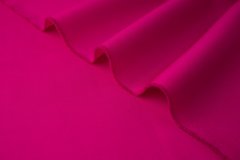 ткань креп цвета фуксии креп шерсть однотонная розовая Италия