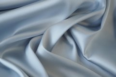 ткань голубой атлас с эластаном атлас шелк однотонная голубая Италия