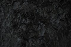 ткань беби альпака с шерстью и полиэстером черного цвета (в 2х кусках 0.9м и 1.70м) пальтовые альпака однотонная черная Италия