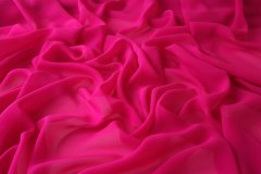 ткань крепшифон фуксия крепшифон шелк однотонная розовая Италия