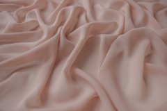 ткань шифон жемчужно-пудрового цвета в 2х кусках: 1.80м и 0.6м шифон шелк однотонная розовая Италия