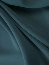 ткань крепдешин темно-бирюзового цвета