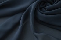 ткань креп-шифон сине-серого цвета