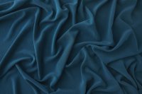 ткань крепдешин темного сине-бирюзового цвета с малахитовым оттенком