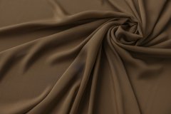 ткань шармуз цвета семени льна шармюз шелк однотонная коричневая Италия
