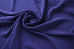 ткань кади из шелка сине-фиолетового цвета кади шелк однотонная фиолетовая Италия