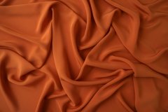 ткань шелк мандаринового цвета с эластаном (Роша) Италия