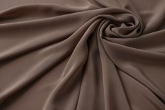 ткань шелковый крепдешин цвета какао крепдешин шелк однотонная коричневая Италия