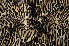 ткань костюмно-плательный шелк с леопардовым принтом Италия