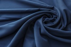 ткань синий креп костюмно-плательный Италия