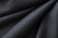 ткань костюмная шерсть серо-черная в незаметную клетку