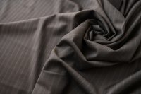 ткань коричневая костюмная шерсть в полоску