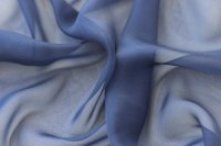 ткань шелковый шифон синего цвета