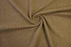 ткань лен в елочку соломенно-коричневого цвета  костюмно-плательная лен иные бежевая Италия