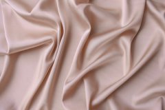 ткань атлас с эластаном песочно-розоватый (в 2х кусках: 1.35м и 5.25м) атлас шелк однотонная бежевая Италия