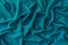 ткань шелковый крепдешин бирюзовый крепдешин шелк однотонная голубая Италия