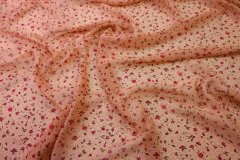 ткань шифон пудрово-розового цвета Италия