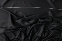 ткань шелковый твил (купон) черного цвета