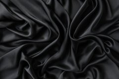 ткань атлас шелковый черного цвета атлас шелк однотонная черная Италия
