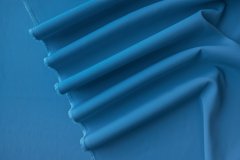 ткань кади из вискозы с эластаном голубое кади вискоза однотонная голубая Италия