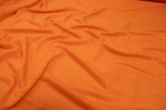 ткань льняной трикотаж оранжевый трикотаж лен однотонная оранжевая Италия