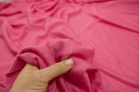 ткань трикотаж льняной ярко-розовый