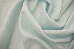 ткань лен пастельно-голубого цвета костюмно-плательная лен однотонная голубая Италия