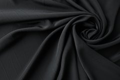 ткань шелковый крепдешин черного цвета крепдешин шелк однотонная черная Италия