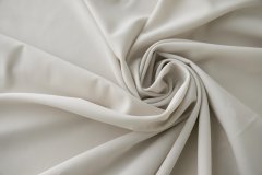 ткань костюмно-плательный полиэстер алебастрового цвета со сливочным оттенком костюмно-плательная полиэстер однотонная белая Италия