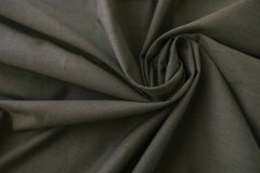 ткань шерсть с хлопком серо-зеленая с оттенком хаки костюмно-плательная шерсть однотонная коричневая Италия