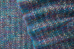 ткань твид шанель синий с разноцветной нитью Италия