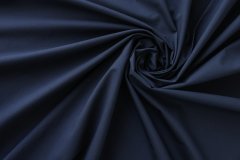 ткань хлопковый поплин темно-синего почти черного цвета  Италия