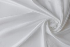ткань подклад белого цвета в мелкий белый горошек Италия