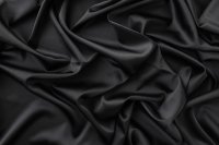 ткань атлас с эластаном черного цвета