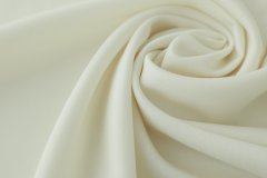 ткань молочный креп с шелком креп шерсть однотонная белая Италия
