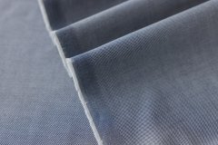 ткань хлопок оксфорд бело-синий костюмно-плательная хлопок однотонная синяя Италия