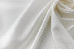 ткань молочный подклад в бежевый горошек подклад вискоза в горошек белая Италия