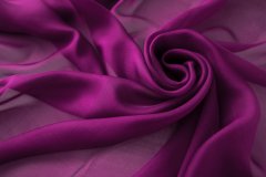 ткань шелковый шифон цвета махровой сирени шифон шелк однотонная фиолетовая Италия